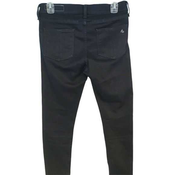 Rag & Bone High Rise Skinny High Rise Jeans Size 27 Dark Blue Stretch Denim - Picture 7 of 9